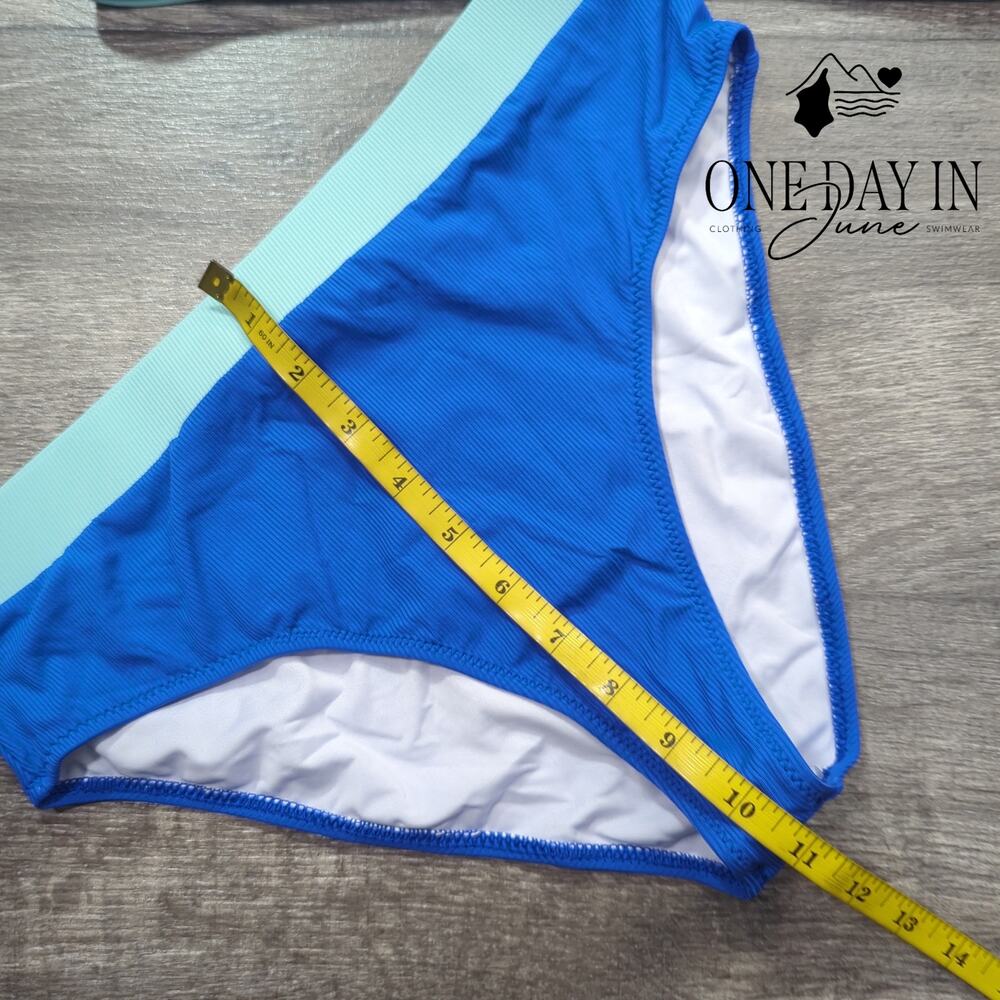 Aleumdr Ribbed Crop Bikini Swimsuit Size L - Picture 4 of 5